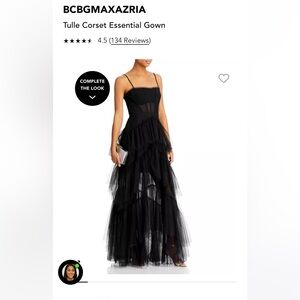BCBGMaxazria Tulle Corset Essential Gown